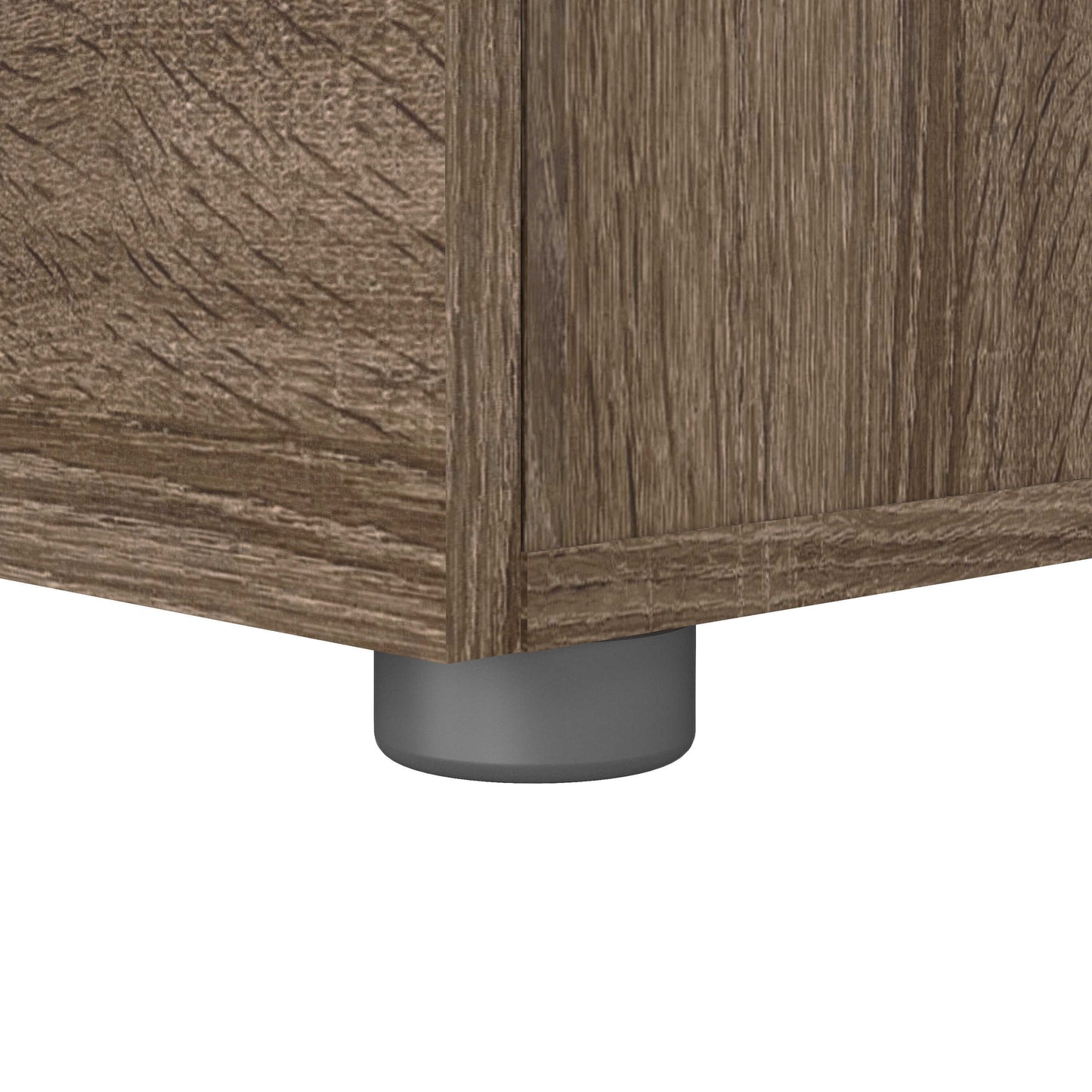 Daejeon Dark Oak Wood Effect Bedside Table 2 Drawers