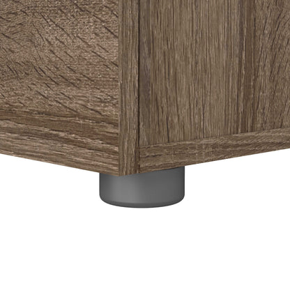 Daejeon Dark Oak Wood Effect Bedside Table 2 Drawers