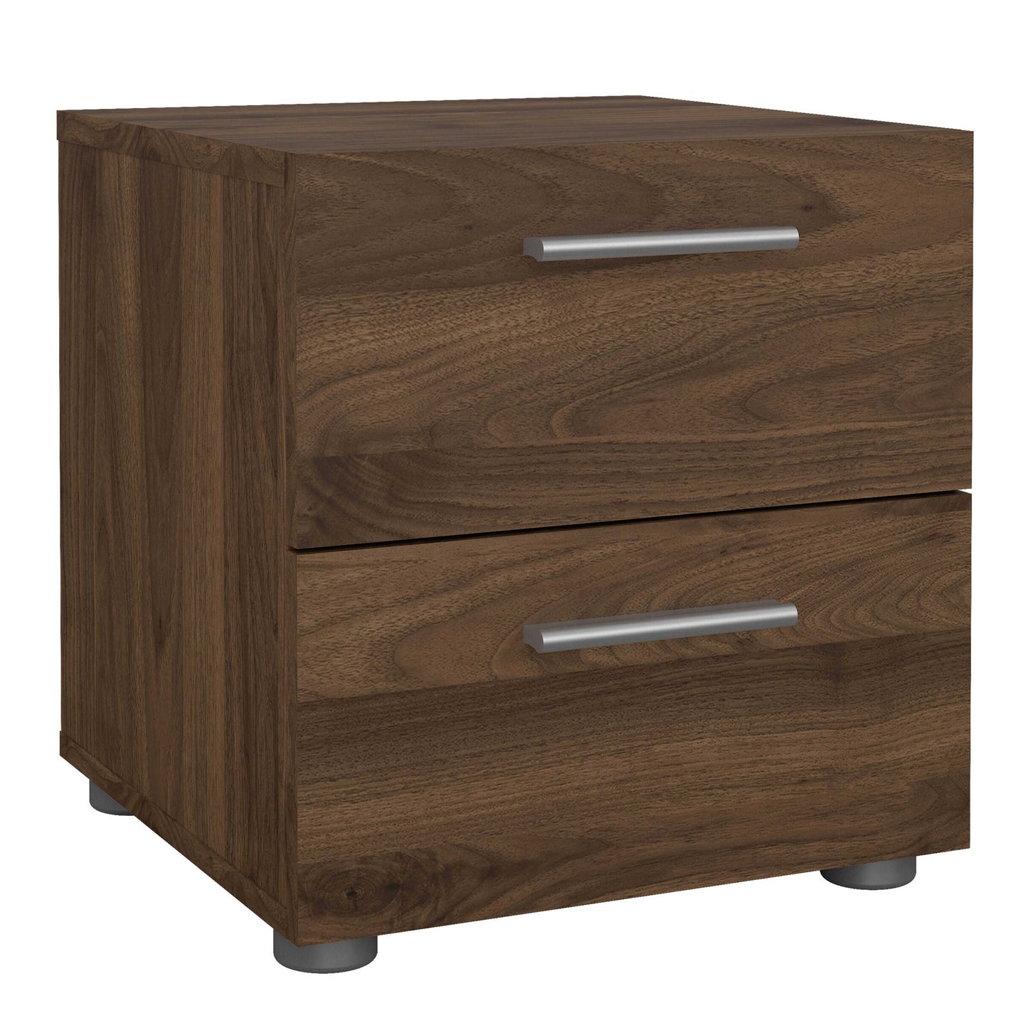 Daejeon Walnut Wood Effect Bedside Table 2 Drawers