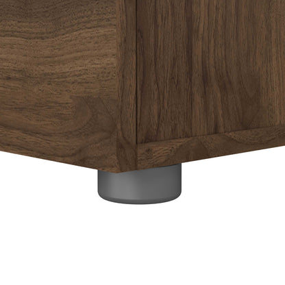 Daejeon Walnut Wood Effect Bedside Table 2 Drawers