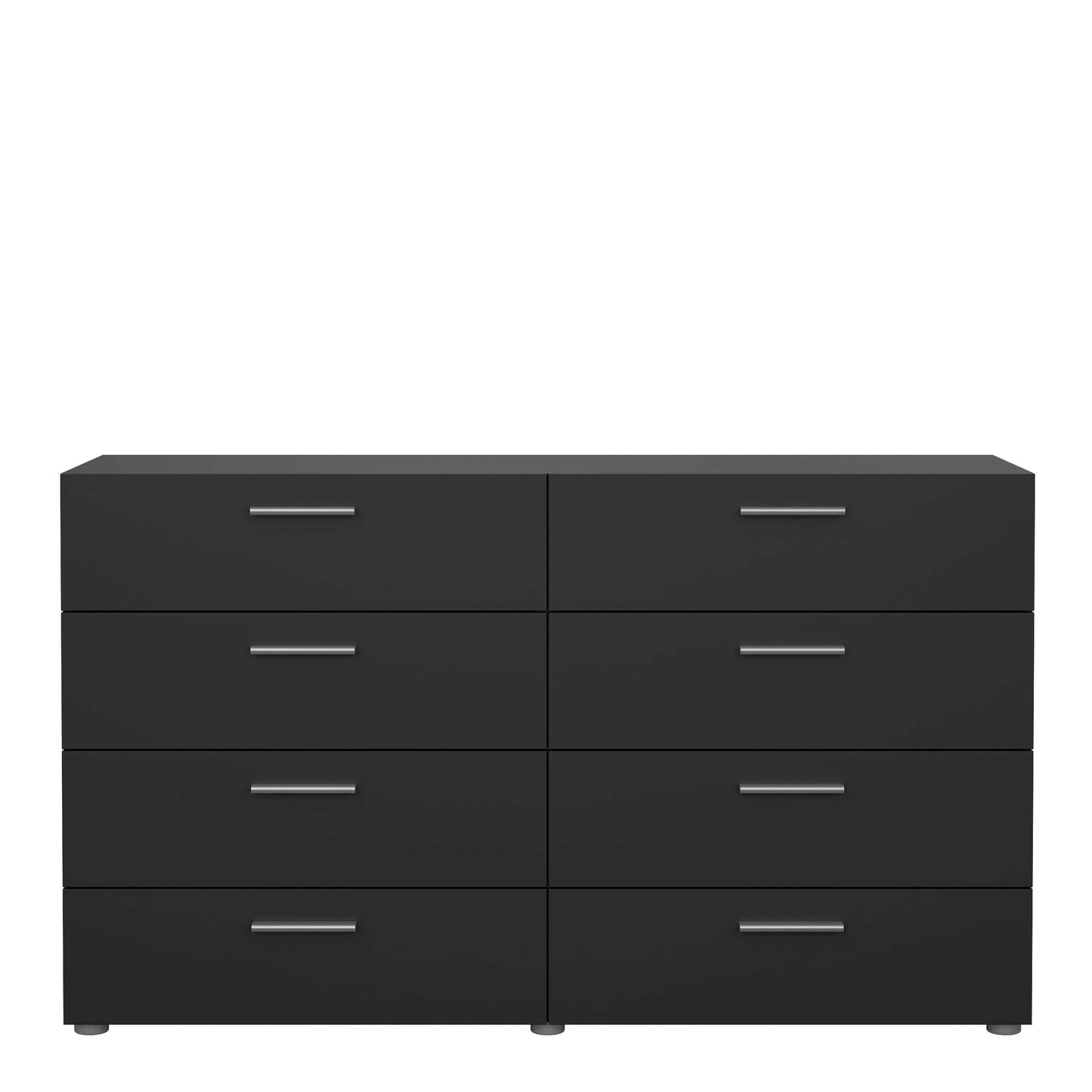 Daejeon Black Wooden Wide Chest 8 Drawers