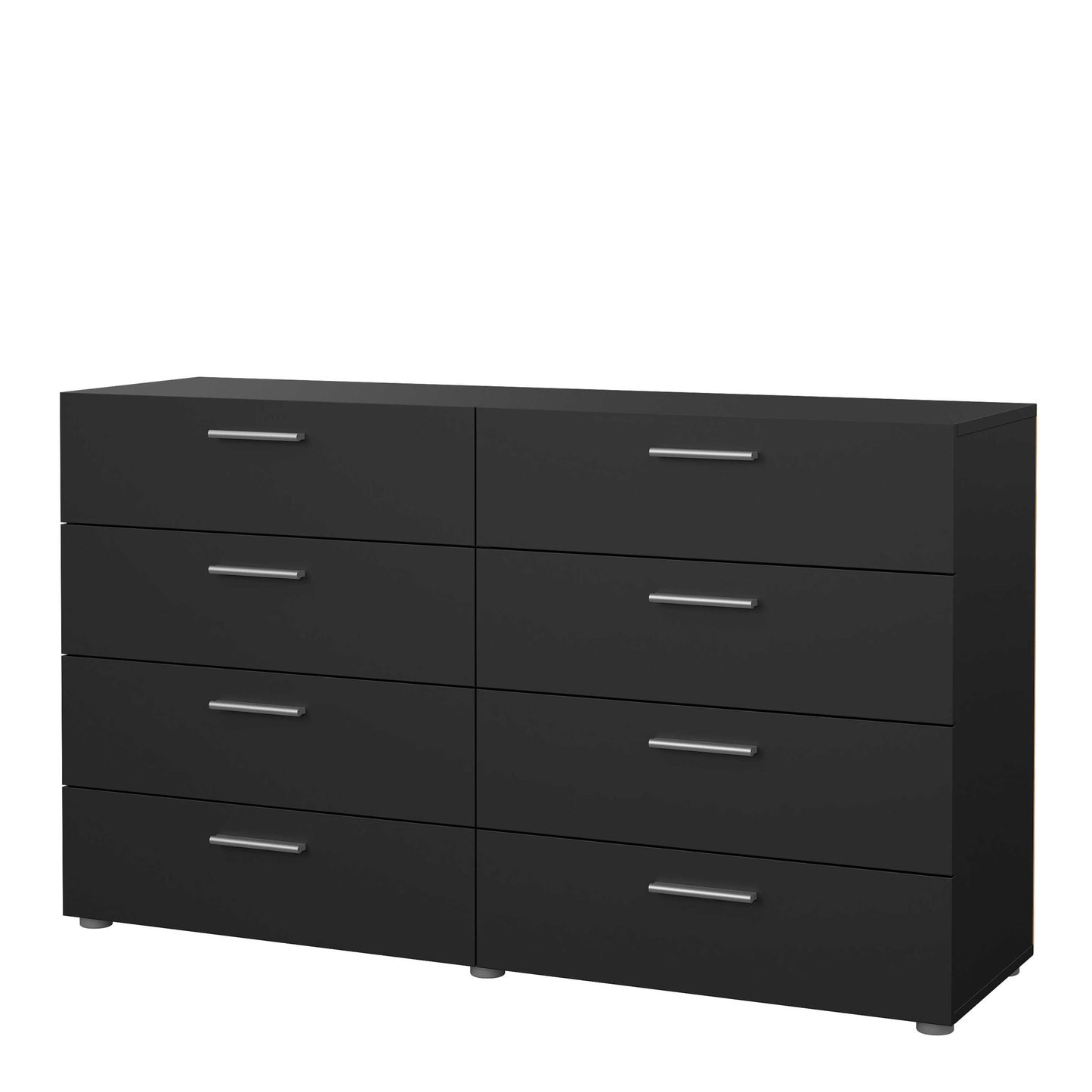 Daejeon Black Wooden Wide Chest 8 Drawers