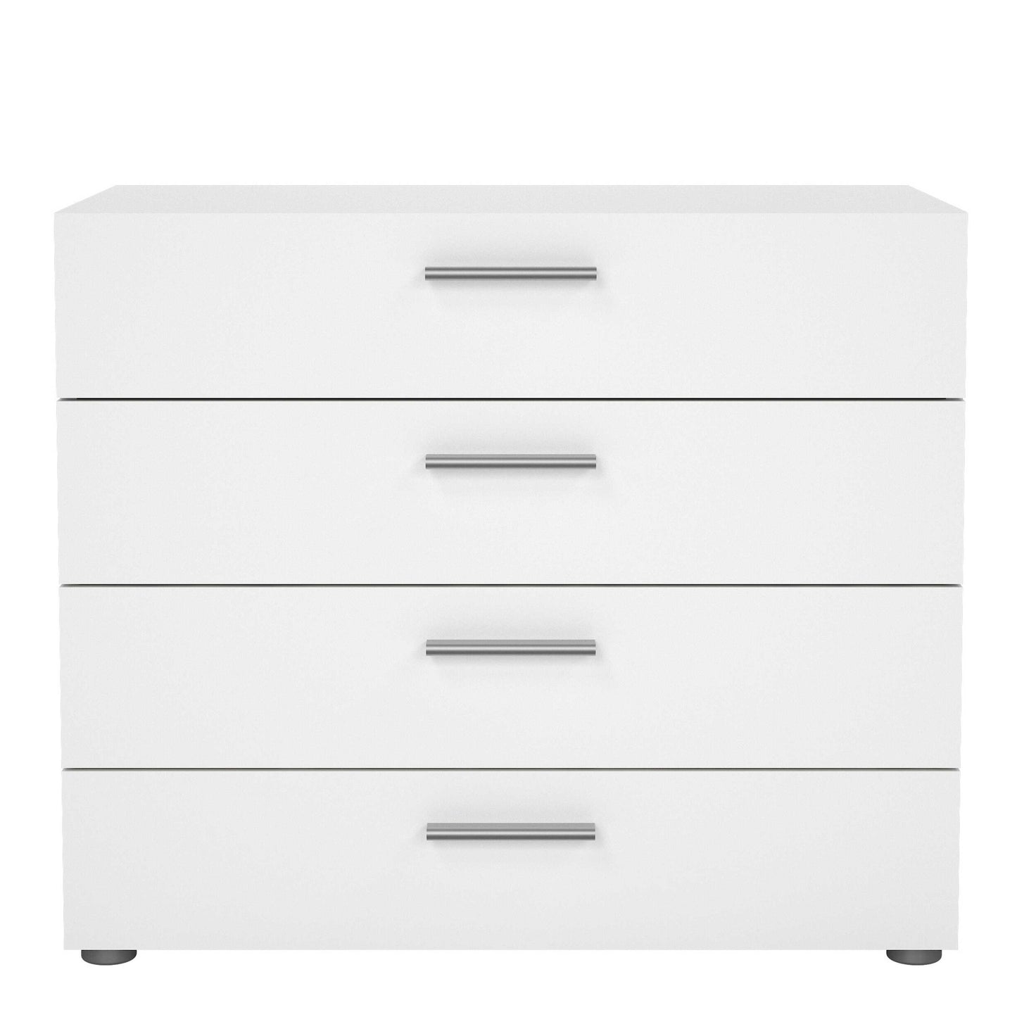 Daejeon White Wooden Chest 4 Drawers