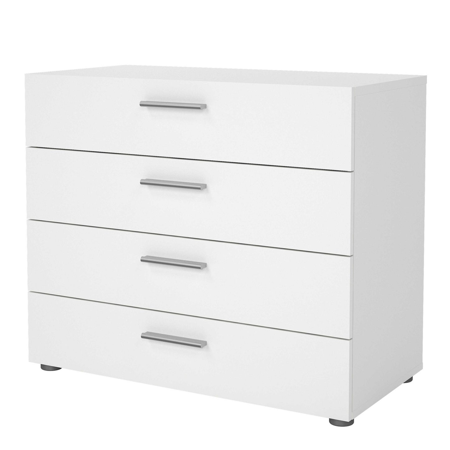 Daejeon White Wooden Chest 4 Drawers