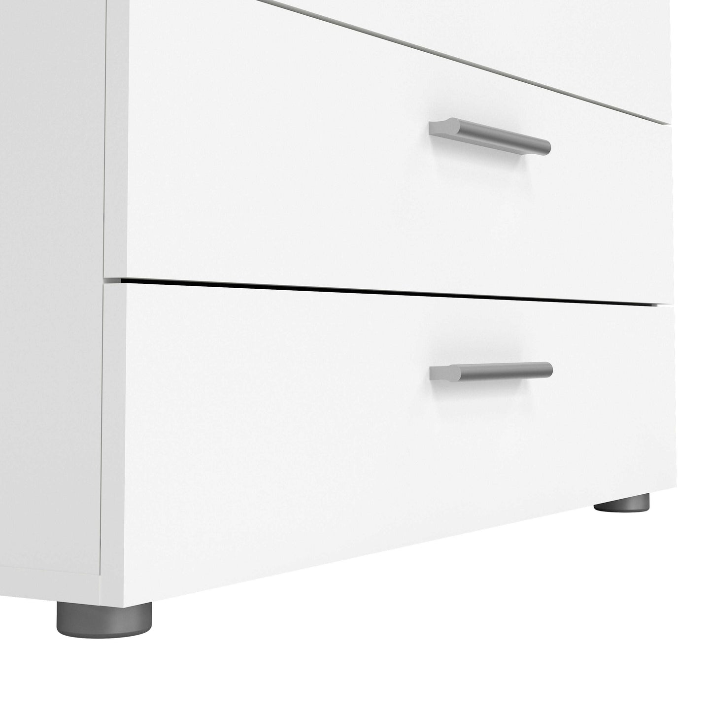 Daejeon White Wooden Chest 4 Drawers