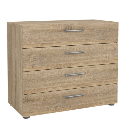 Daejeon Natural Oak Effect Wood Chest 4 Drawers