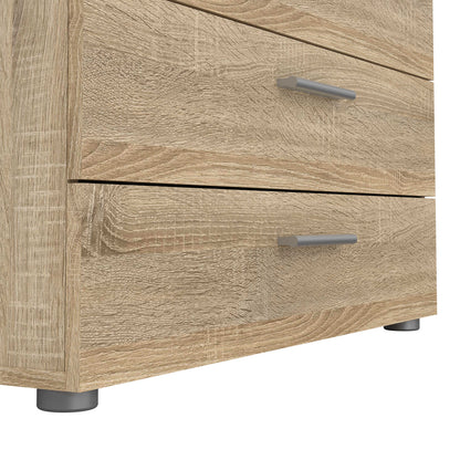 Daejeon Natural Oak Effect Wood Chest 4 Drawers