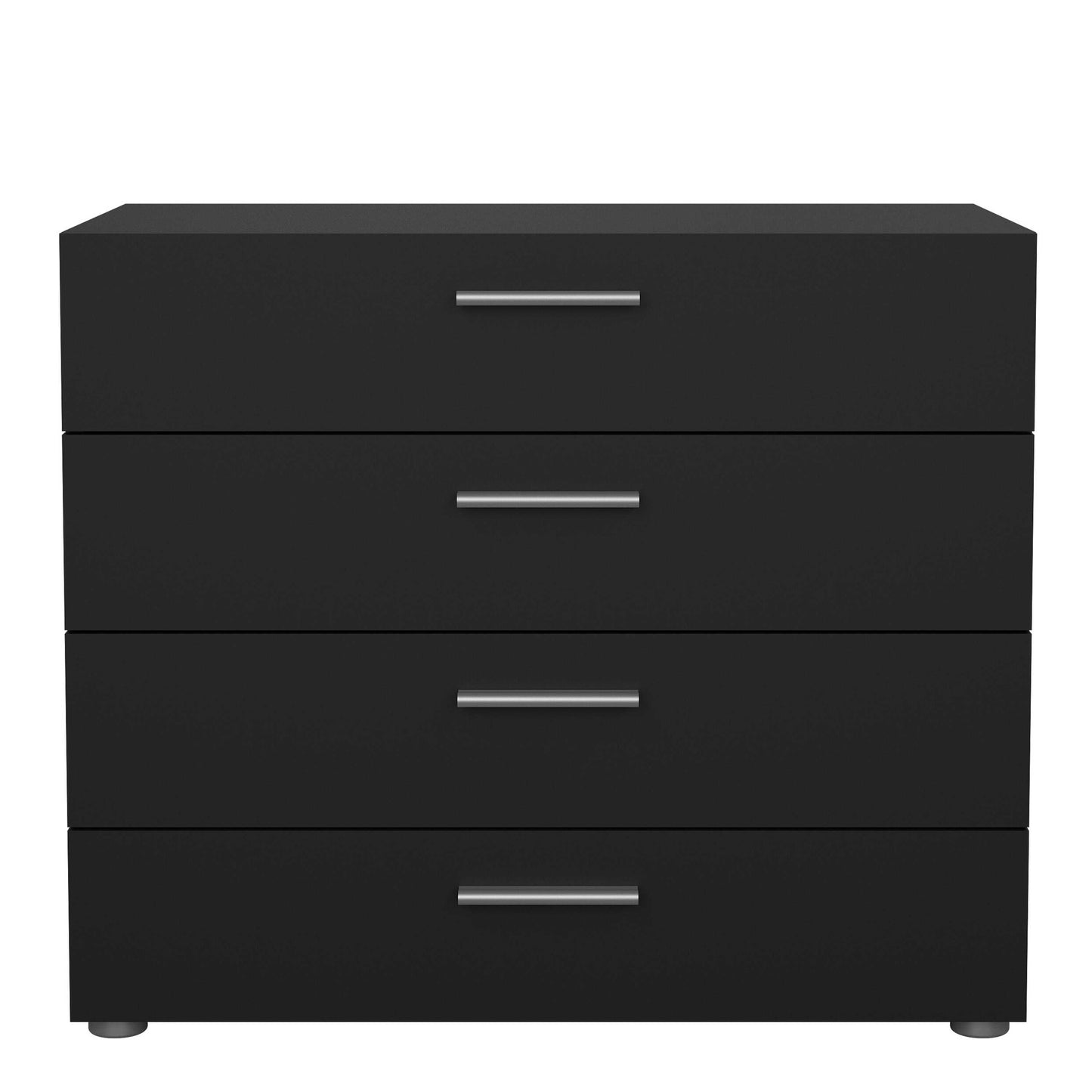 Daejeon Black Wooden Chest 4 Drawers