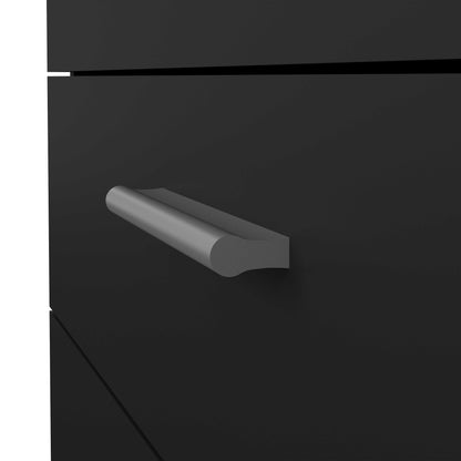 Daejeon Black Wooden Chest 4 Drawers