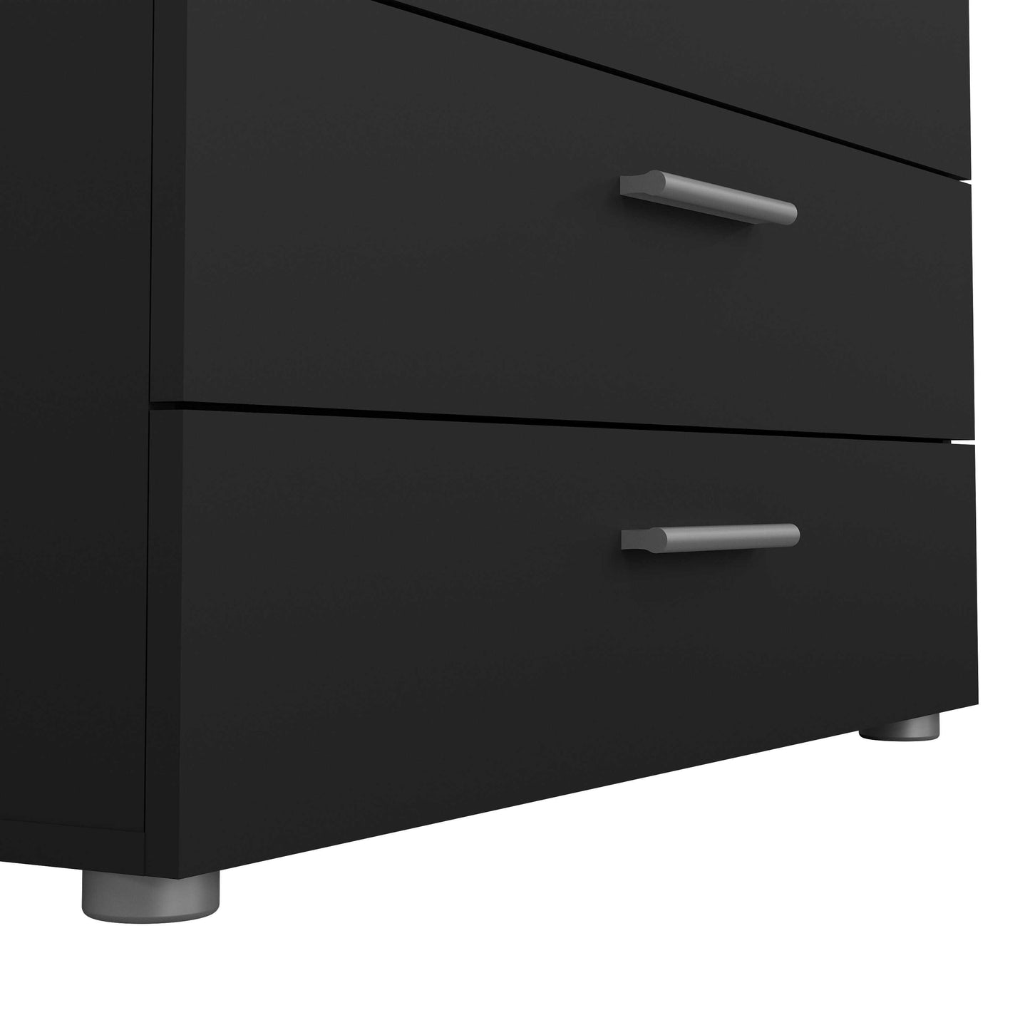 Daejeon Black Wooden Chest 4 Drawers