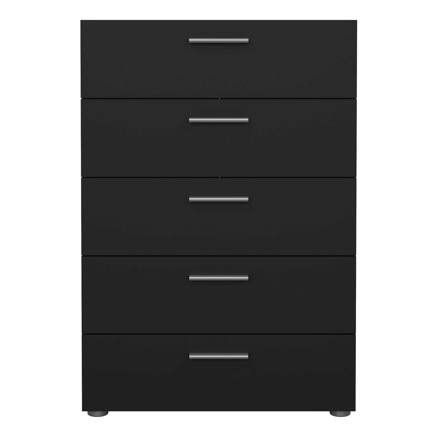 Daejeon Black Wooden Chest 5 Drawers