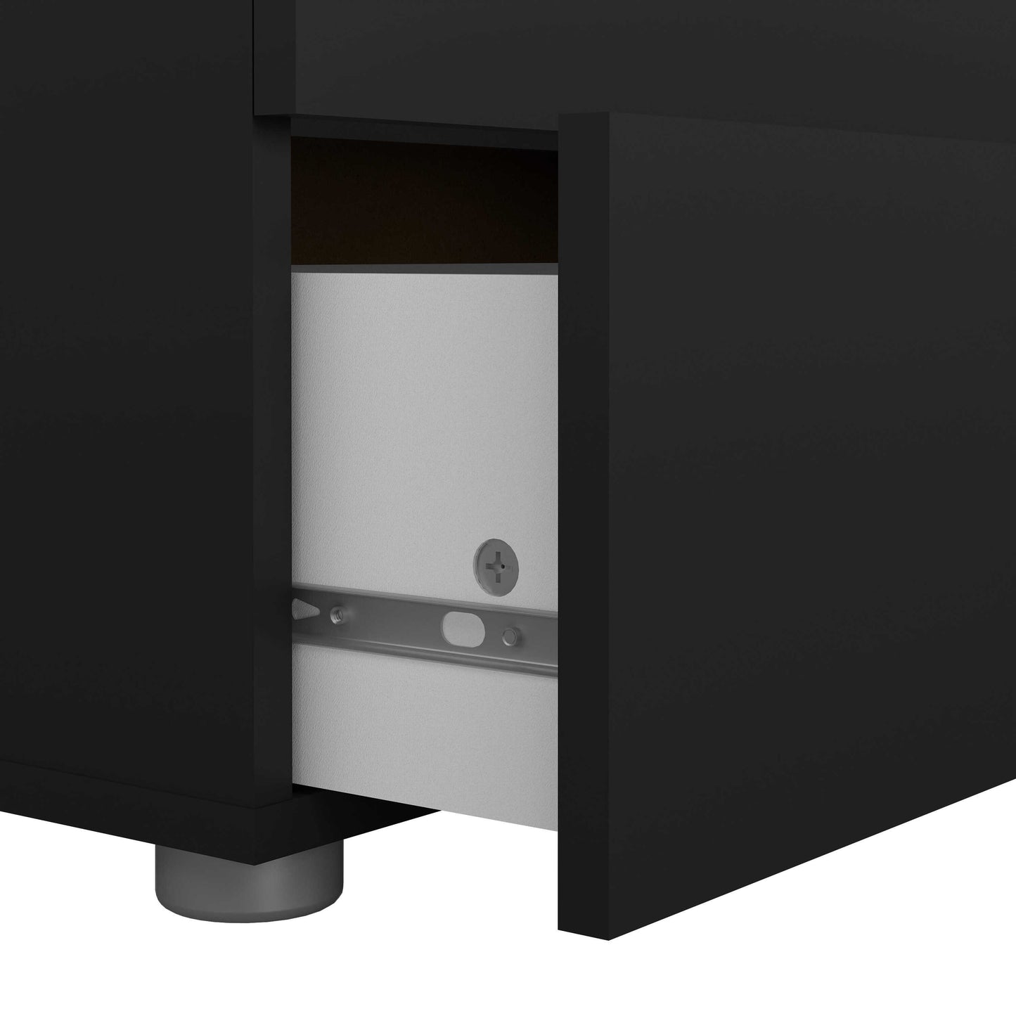 Daejeon Black Wooden Chest 5 Drawers