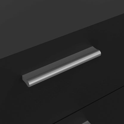 Daejeon Black Wooden Chest 5 Drawers