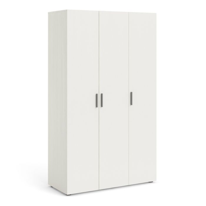Daejeon White Wooden Wardrobe 3 Doors