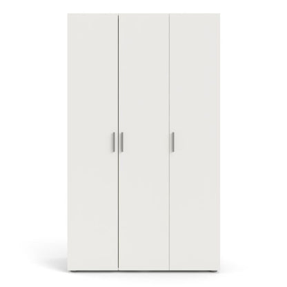 Daejeon White Wooden Wardrobe 3 Doors