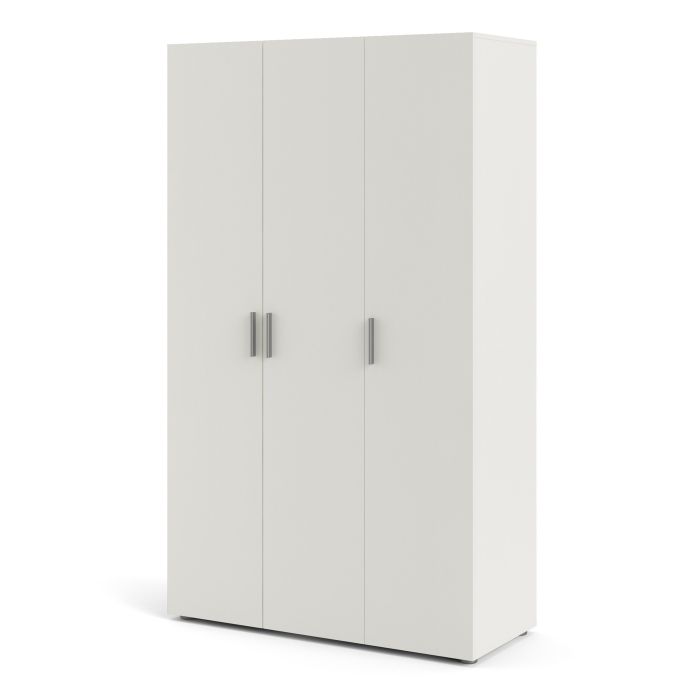 Daejeon White Wooden Wardrobe 3 Doors