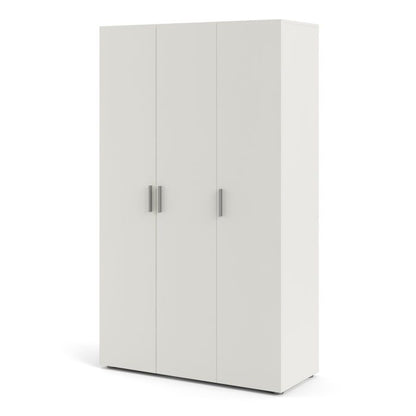 Daejeon White Wooden Wardrobe 3 Doors