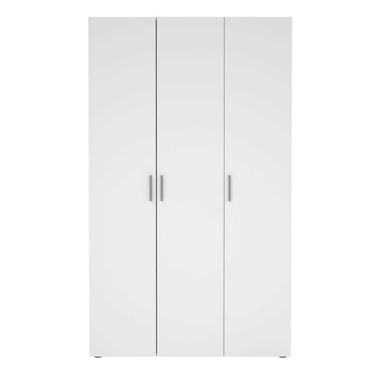 Daejeon White Wooden Wardrobe 3 Doors