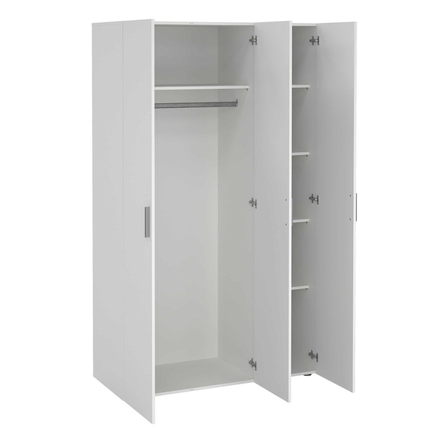 Daejeon White Wooden Wardrobe 3 Doors