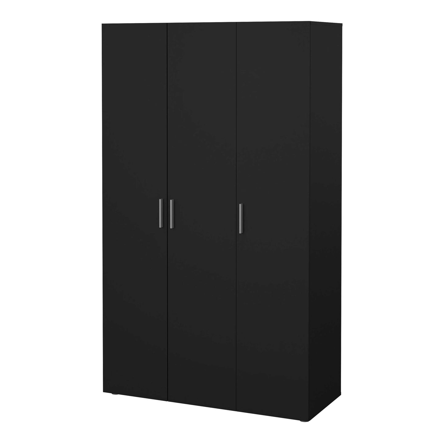 Daejeon Black Wooden Wardrobe 3 Doors