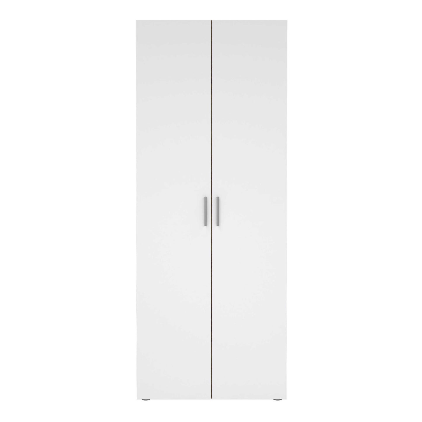 Wilde Natural Oak Wood Effect and White Gloss Wardrobe 2 Doors