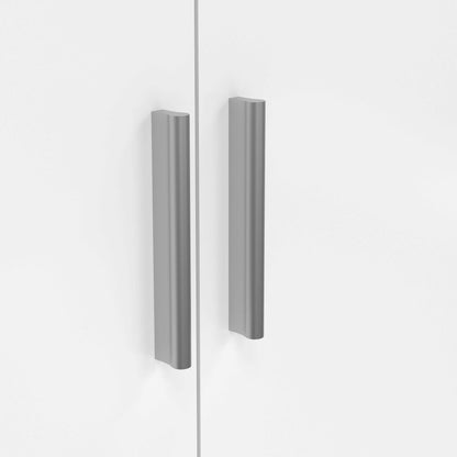 Wilde Natural Oak Wood Effect and White Gloss Wardrobe 2 Doors