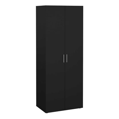 Wilde Black Wooden 2 Door Wardrobe