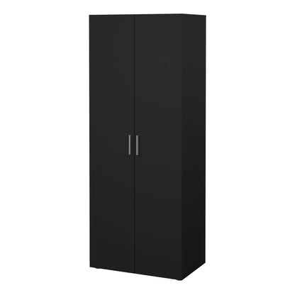 Wilde Black Wooden 2 Door Wardrobe