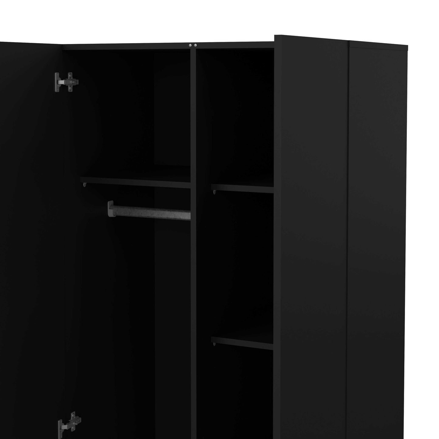 Wilde Black Wooden 2 Door Wardrobe