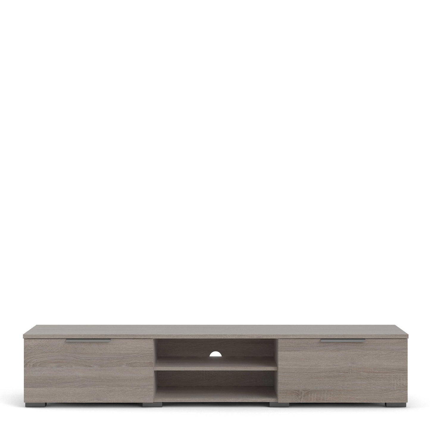 Amberfield Truffle Oak Wood TV Unit 2 Drawers 2 Shelf