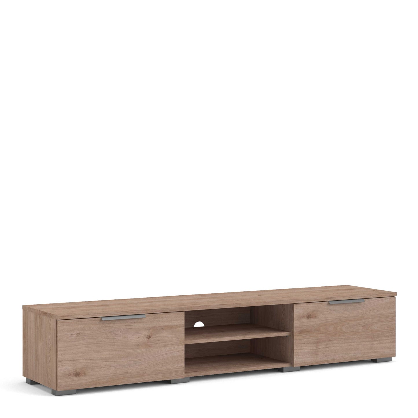 Amberfield Natural Oak Wood TV Unit 2 Drawers 2 Shelf