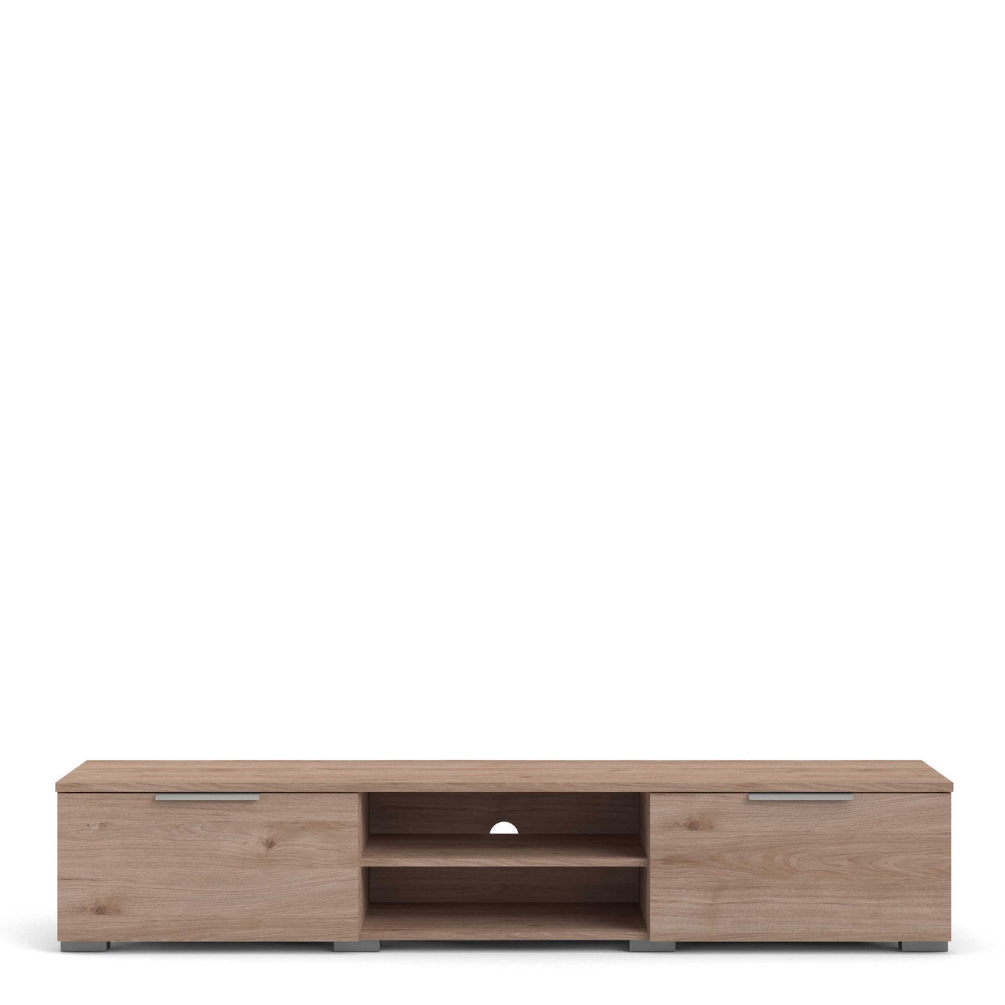 Amberfield Natural Oak Wood TV Unit 2 Drawers 2 Shelf