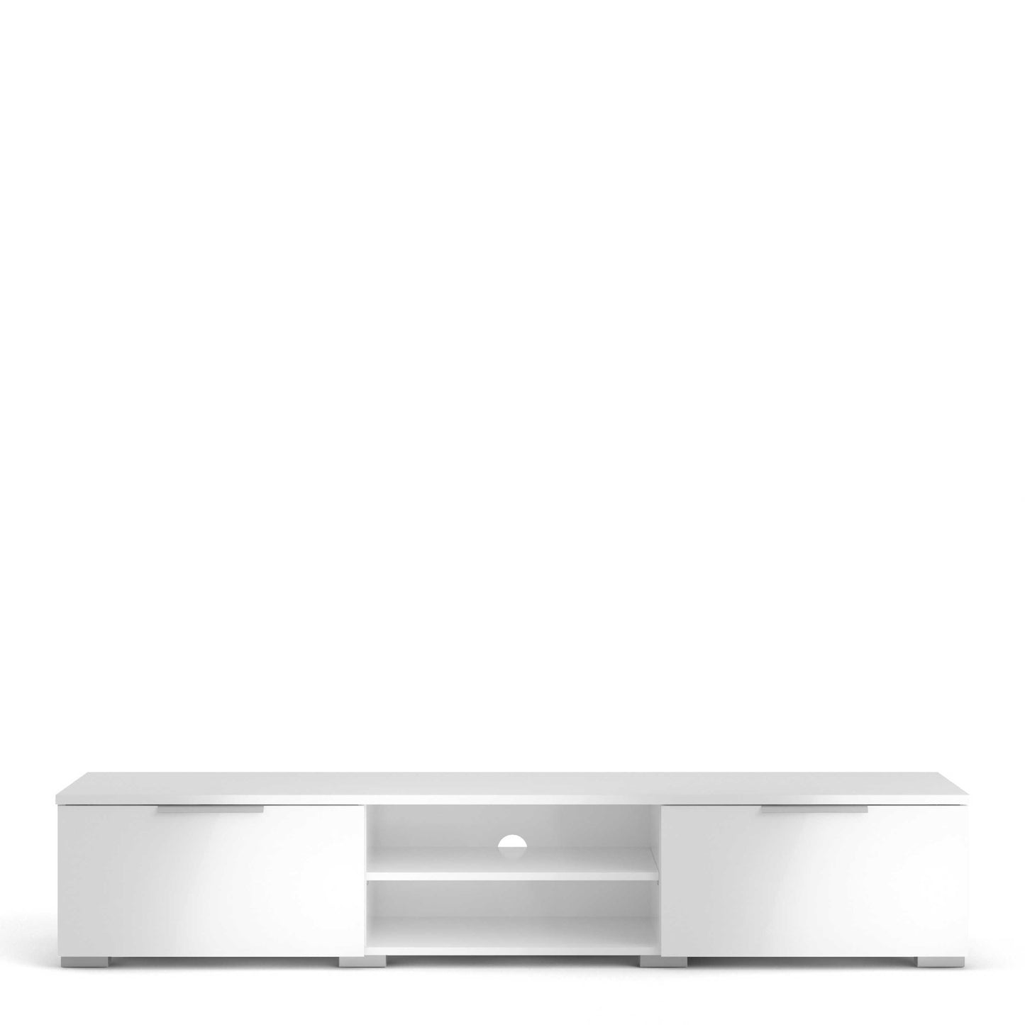 Amberfield High Gloss White TV Unit 2 Drawers 2 Shelf