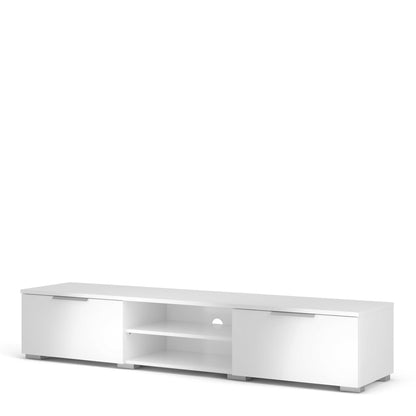 Amberfield High Gloss White TV Unit 2 Drawers 2 Shelf