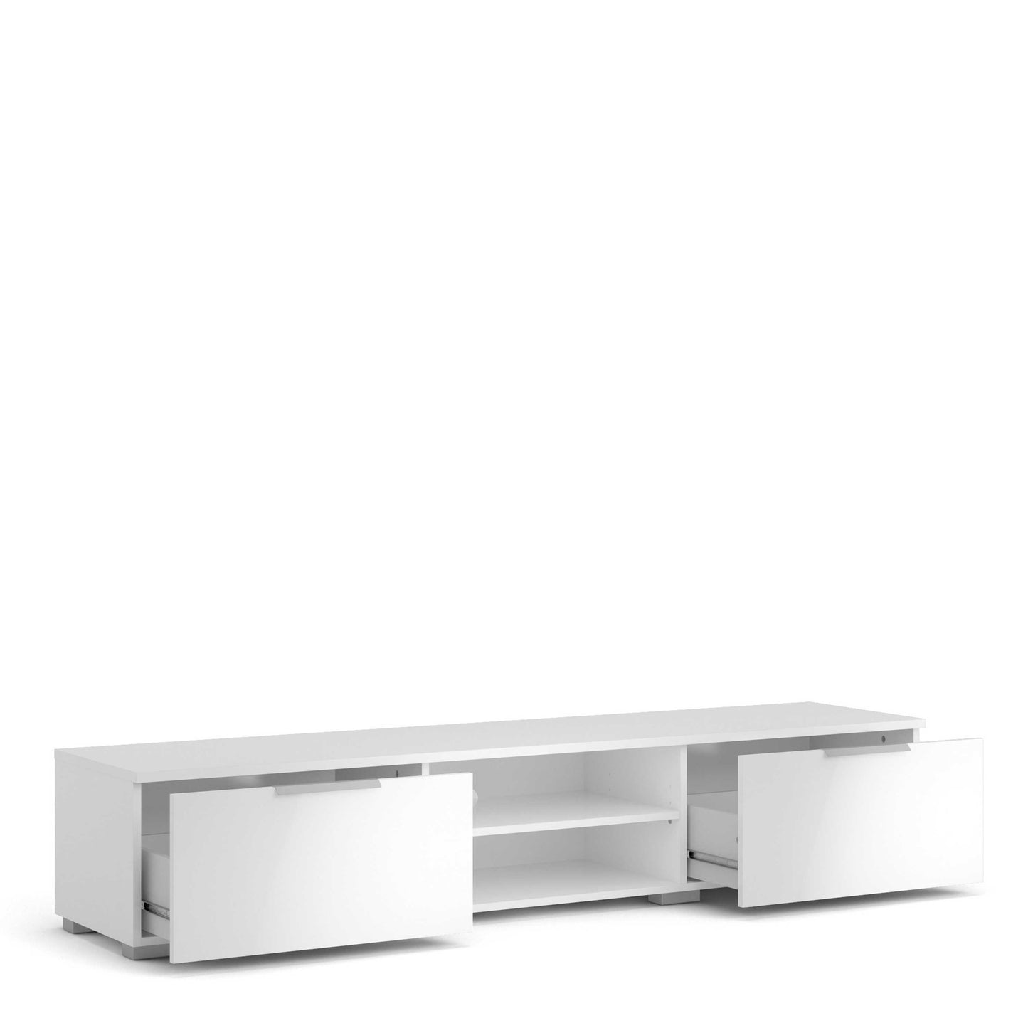 Amberfield High Gloss White TV Unit 2 Drawers 2 Shelf