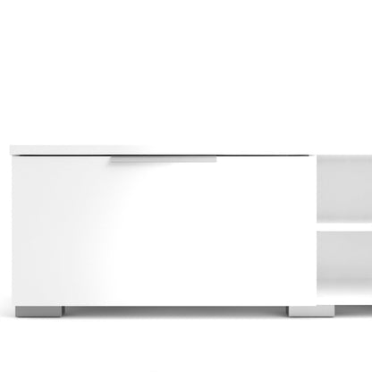 Amberfield High Gloss White TV Unit 2 Drawers 2 Shelf
