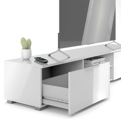 Amberfield High Gloss White TV Unit 2 Drawers 2 Shelf