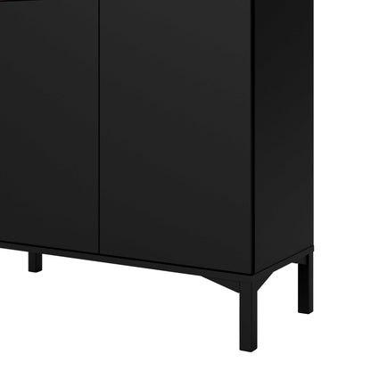 Indigo Sideboard 2 Door 1 Drawer in Black and Walnut