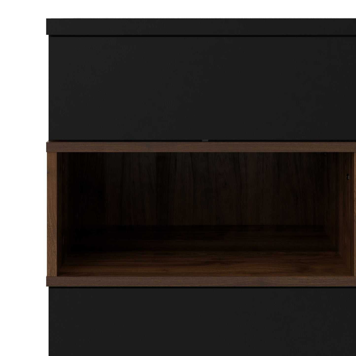 Indigo Sideboard 2 Door 1 Drawer in Black and Walnut