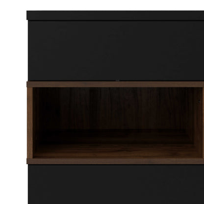 Indigo Sideboard 2 Door 1 Drawer in Black and Walnut