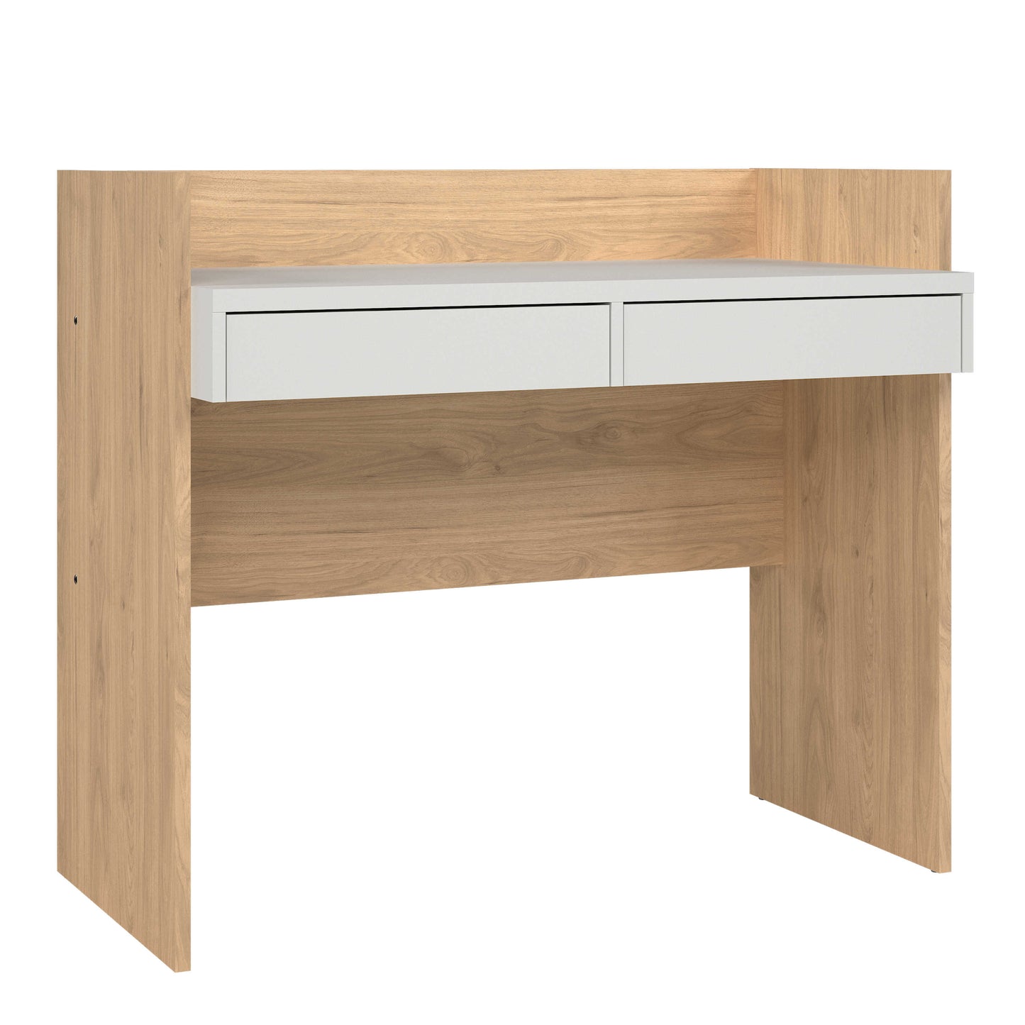 Billabong Jackson Hickory Oak and White Wood Desk 2 Drawers