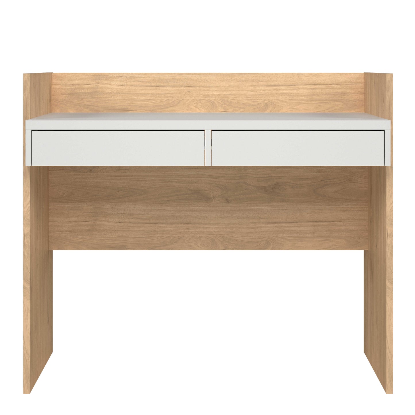 Billabong Jackson Hickory Oak and White Wood Desk 2 Drawers