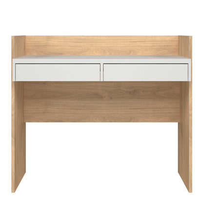 Billabong Jackson Hickory Oak and White Wood Desk 2 Drawers