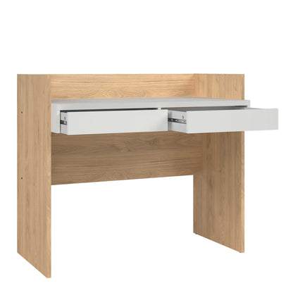 Billabong Jackson Hickory Oak and White Wood Desk 2 Drawers
