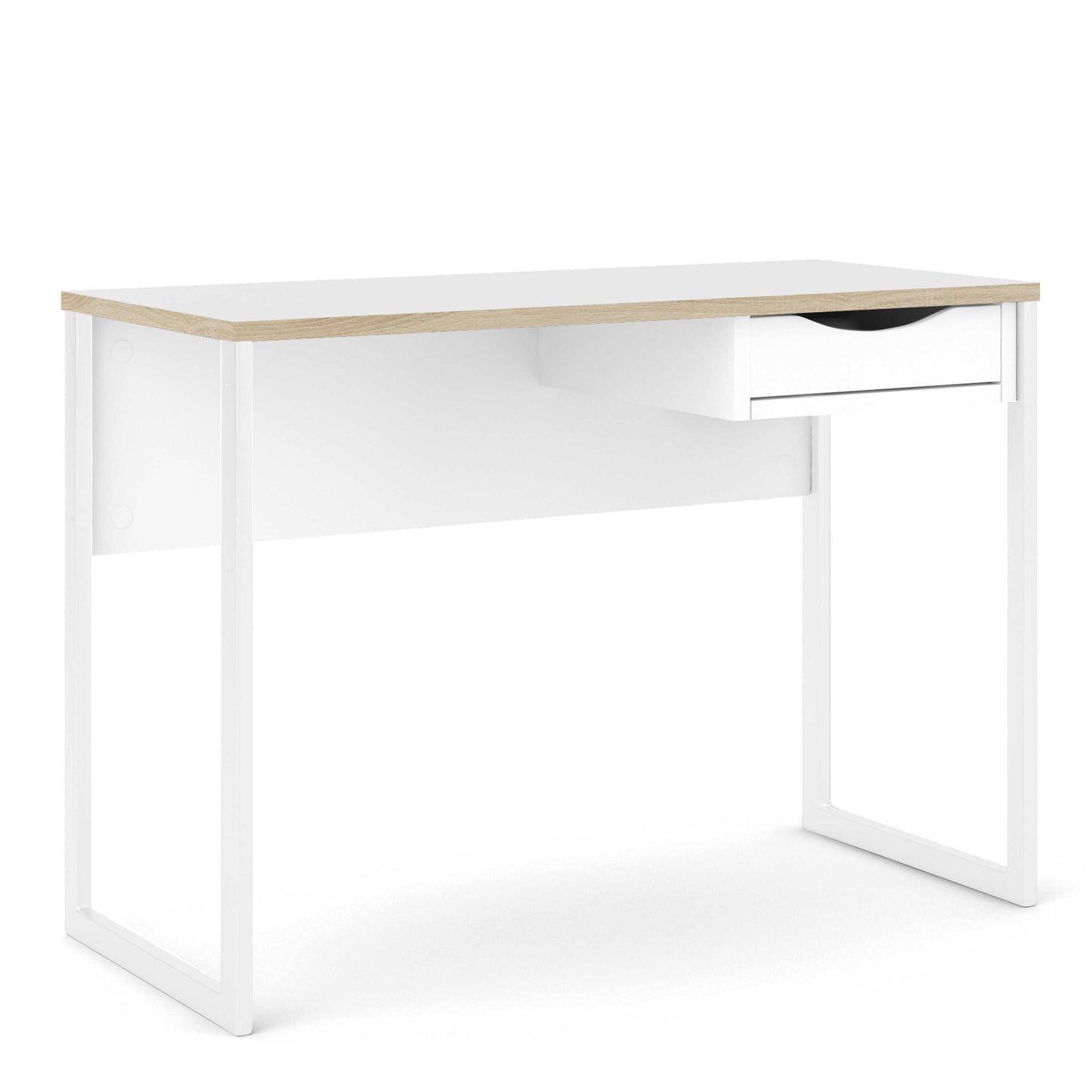 Billabong White Wooden and Natural Oak Desk 1 Drawer