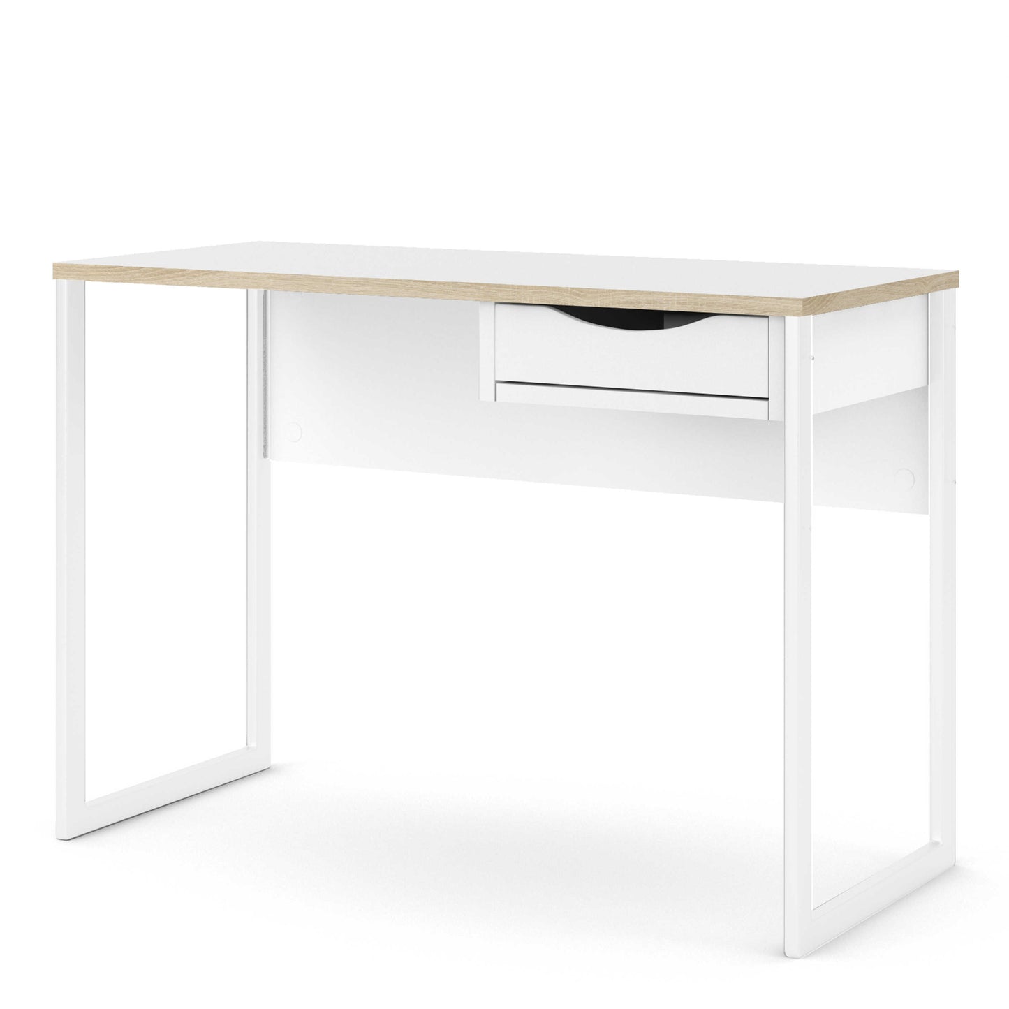 Billabong White Wooden and Natural Oak Desk 1 Drawer