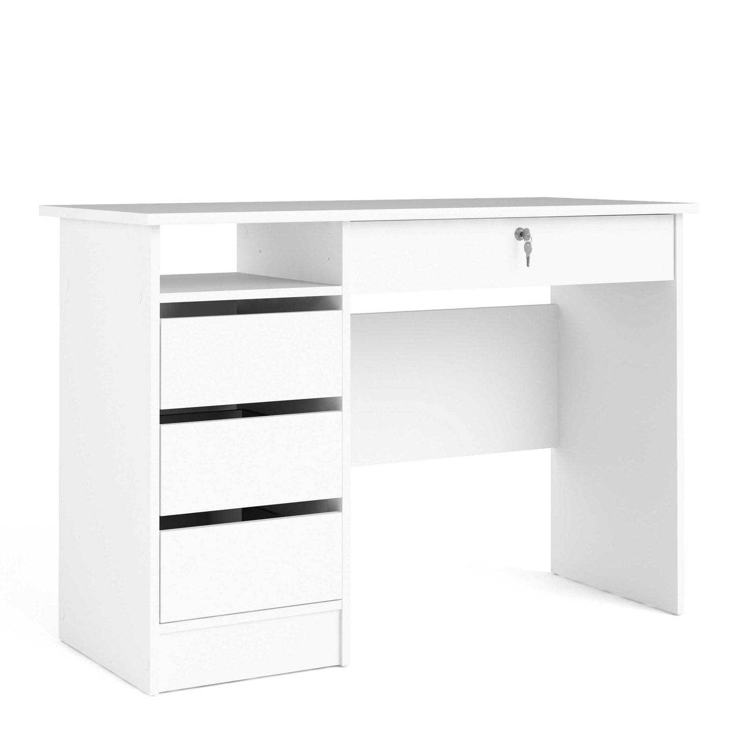 Billabong White Wooden 4 Drawer Desk