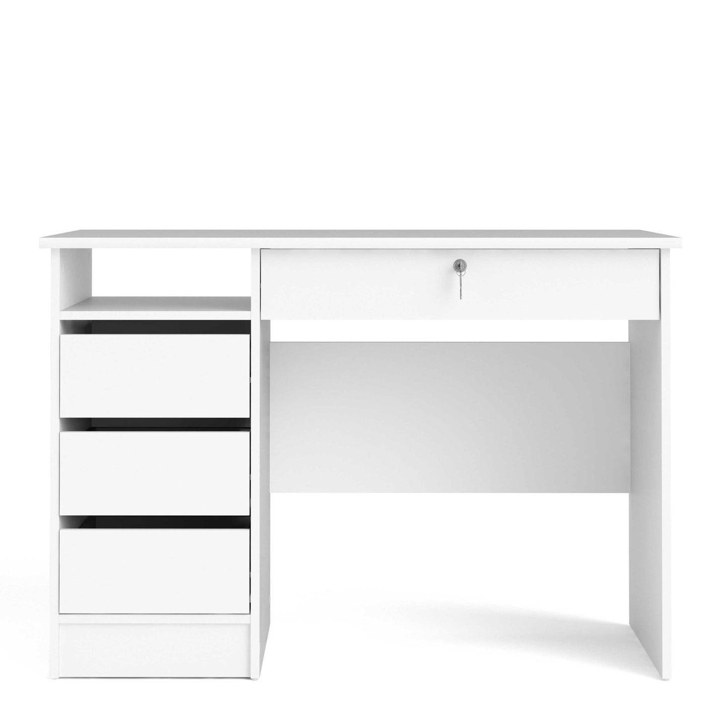 Billabong White Wooden 4 Drawer Desk