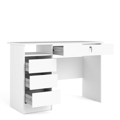 Billabong White Wooden 4 Drawer Desk