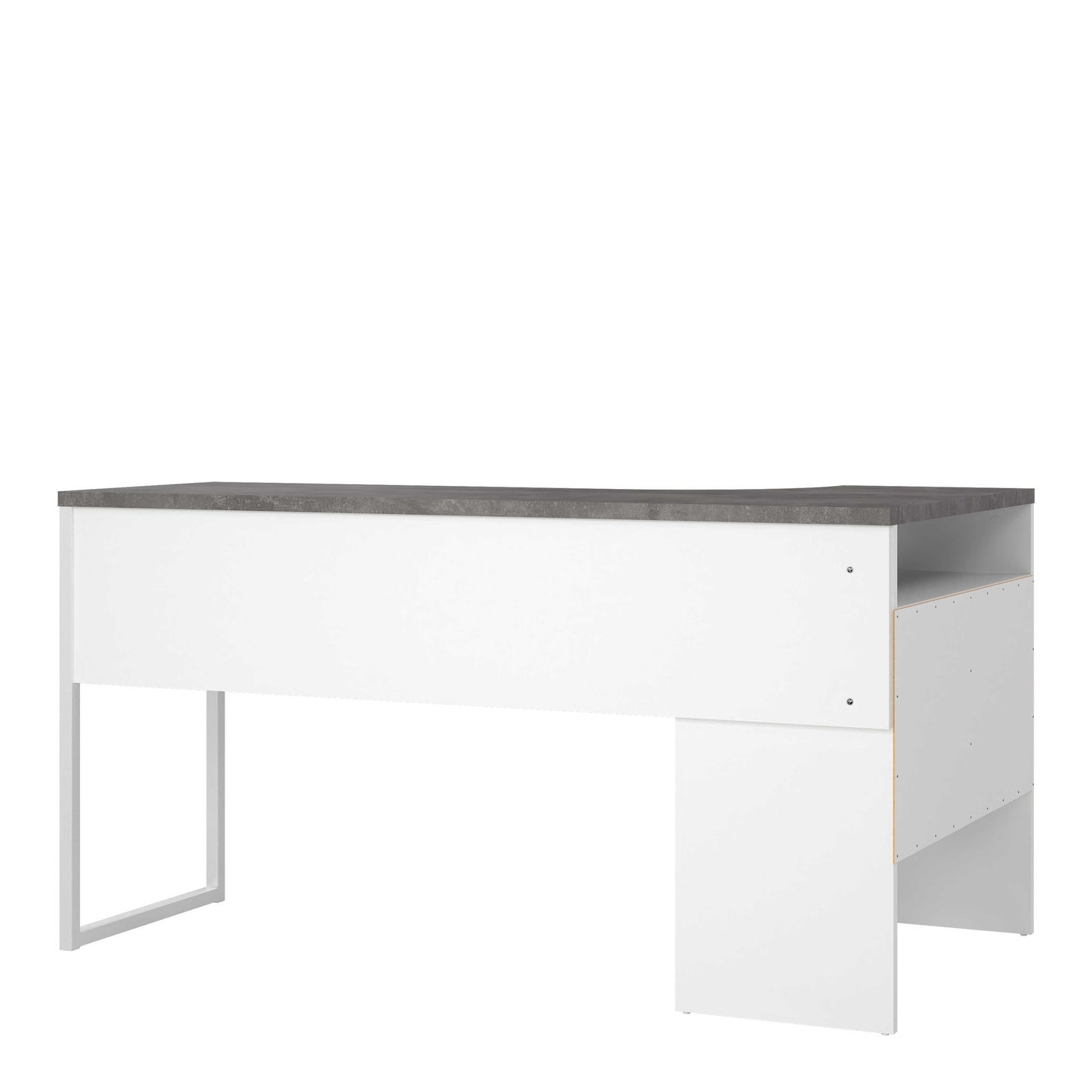 Billabong White and Grey Wood Corner Desk 2 Drawers